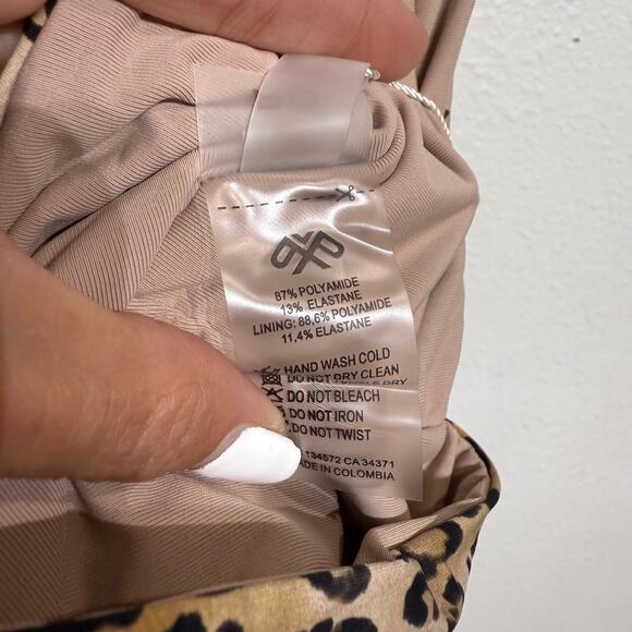 PQ Swim Tan Leopard Alex One Piece Sz S NWT - Picture 6 of 15